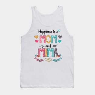 Happiness Is A Mom And Mima Wildflower Happy Mother's Day Tank Top